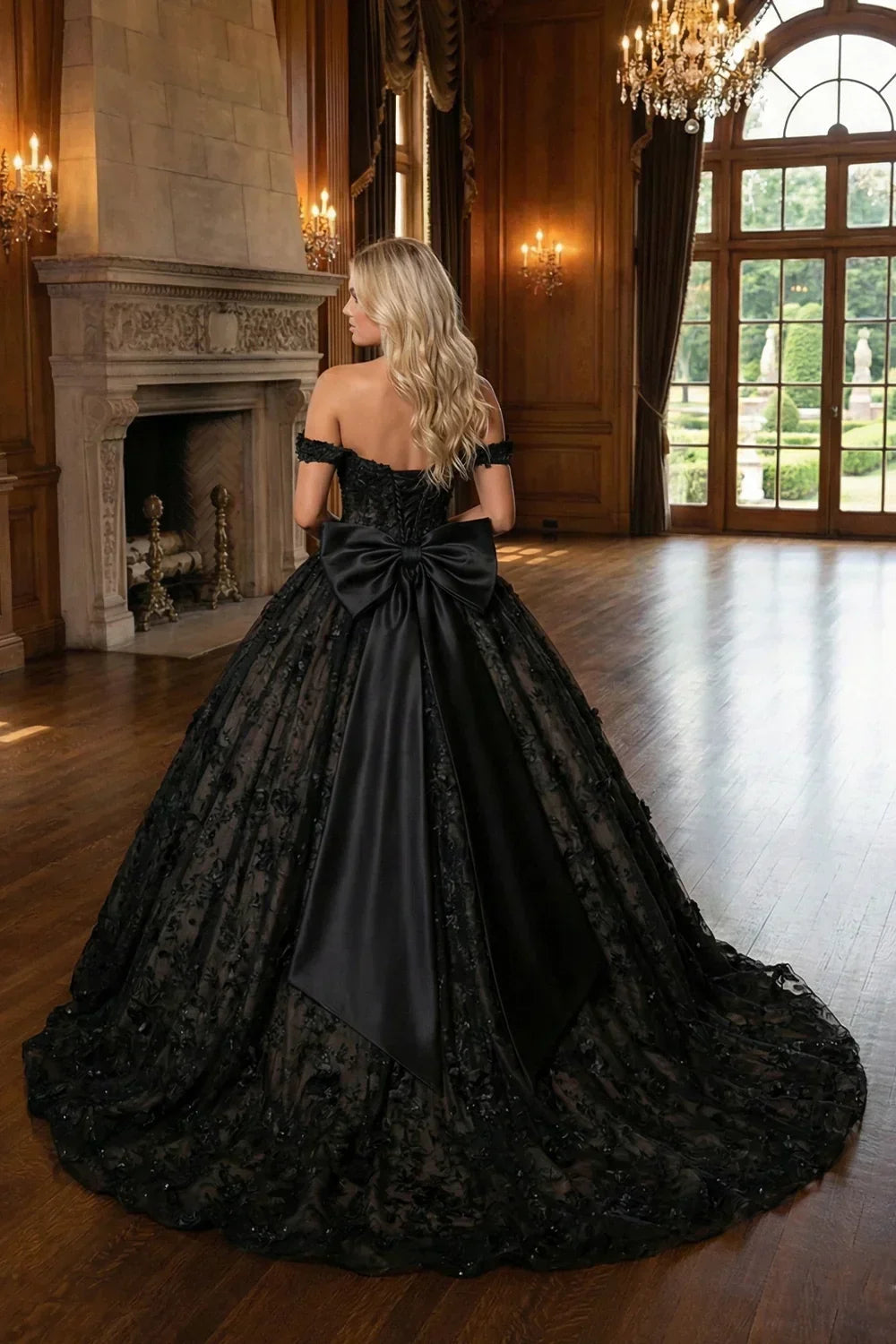 Ines Luxurious Ball Gown Sweetheart Quinceañera Dress With 3D Floral and Bow