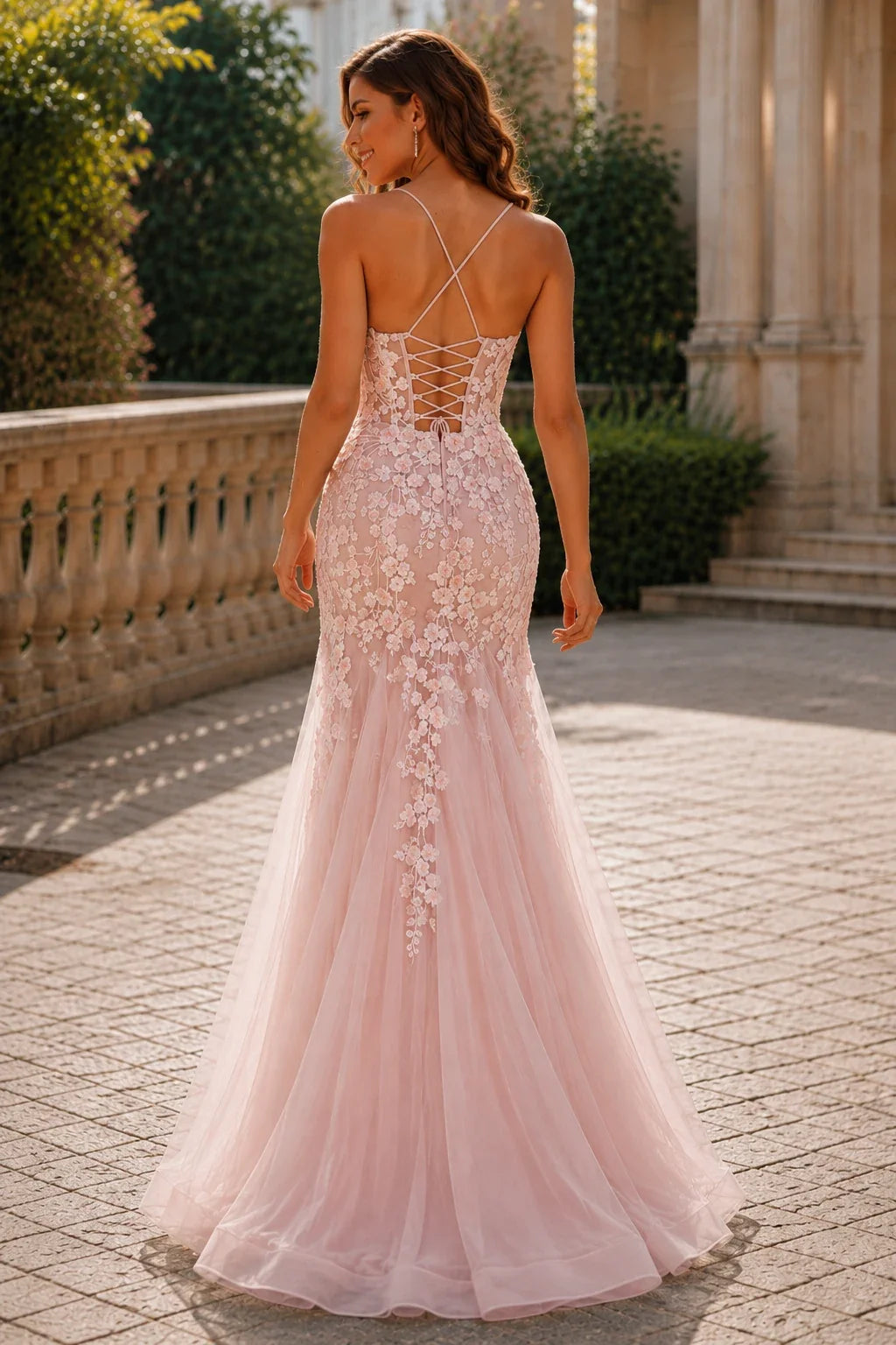 Isathia Seafoam Embellished Mermaid Gown Prom Dress
