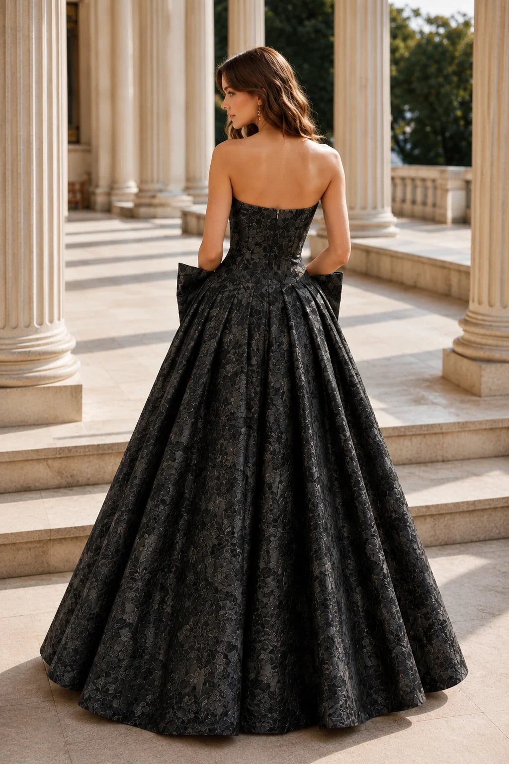 Marcella Bow Corset Ball Gown Prom Dress
