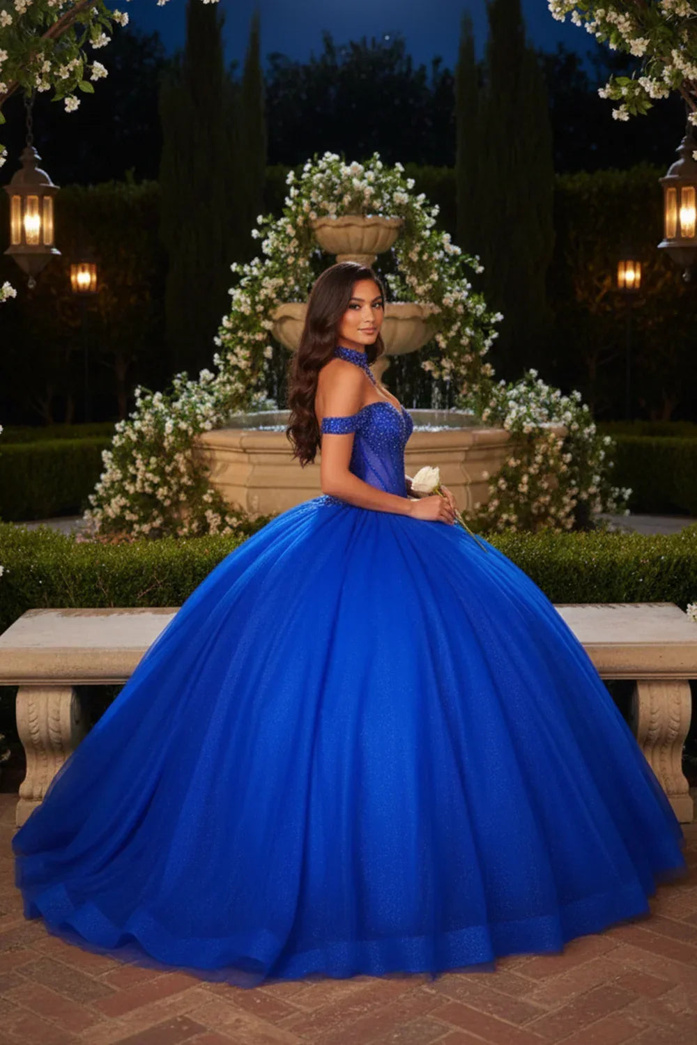 Fiorella Charming Ball Gown Off-the-shoulder Quinceañera Dress With Lace