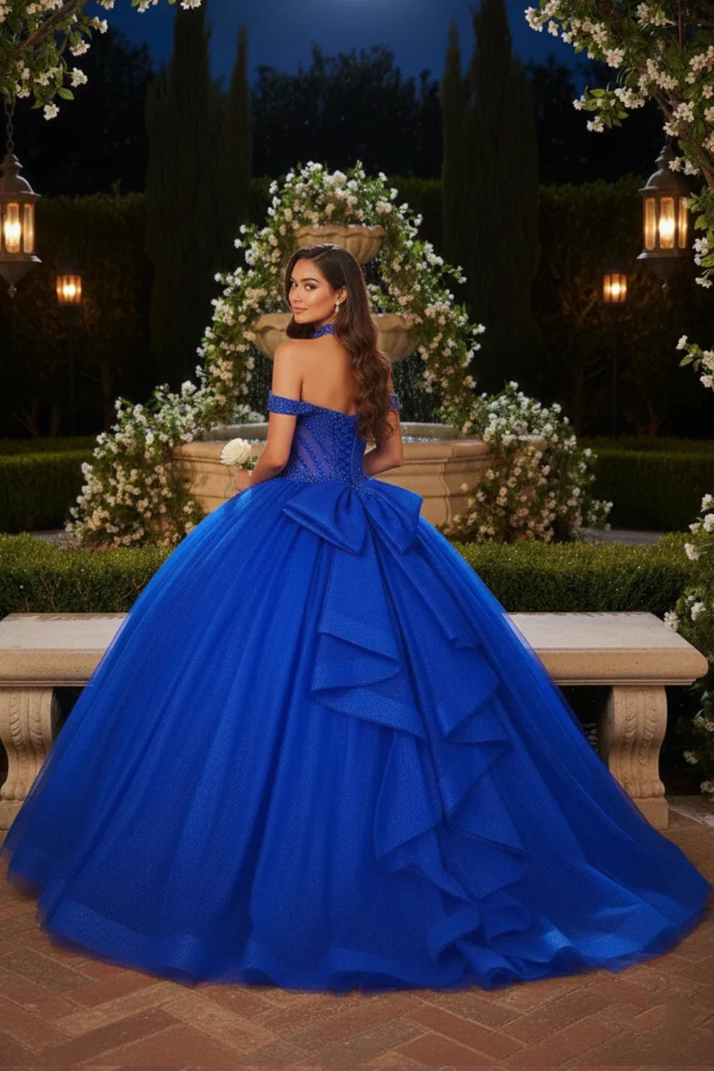 Fiorella Charming Ball Gown Off-the-shoulder Quinceañera Dress With Lace