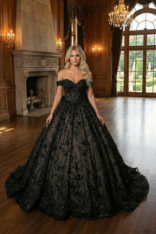 Ines Luxurious Ball Gown Sweetheart Quinceañera Dress With 3D Floral and Bow