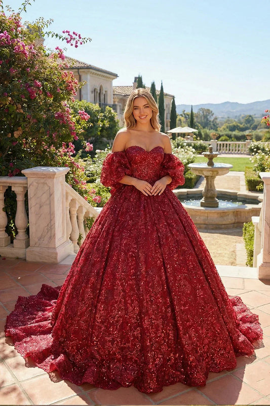 Amaranta Luxurious Ball Gown Sweetheart Quinceañera Dress With Embroidery