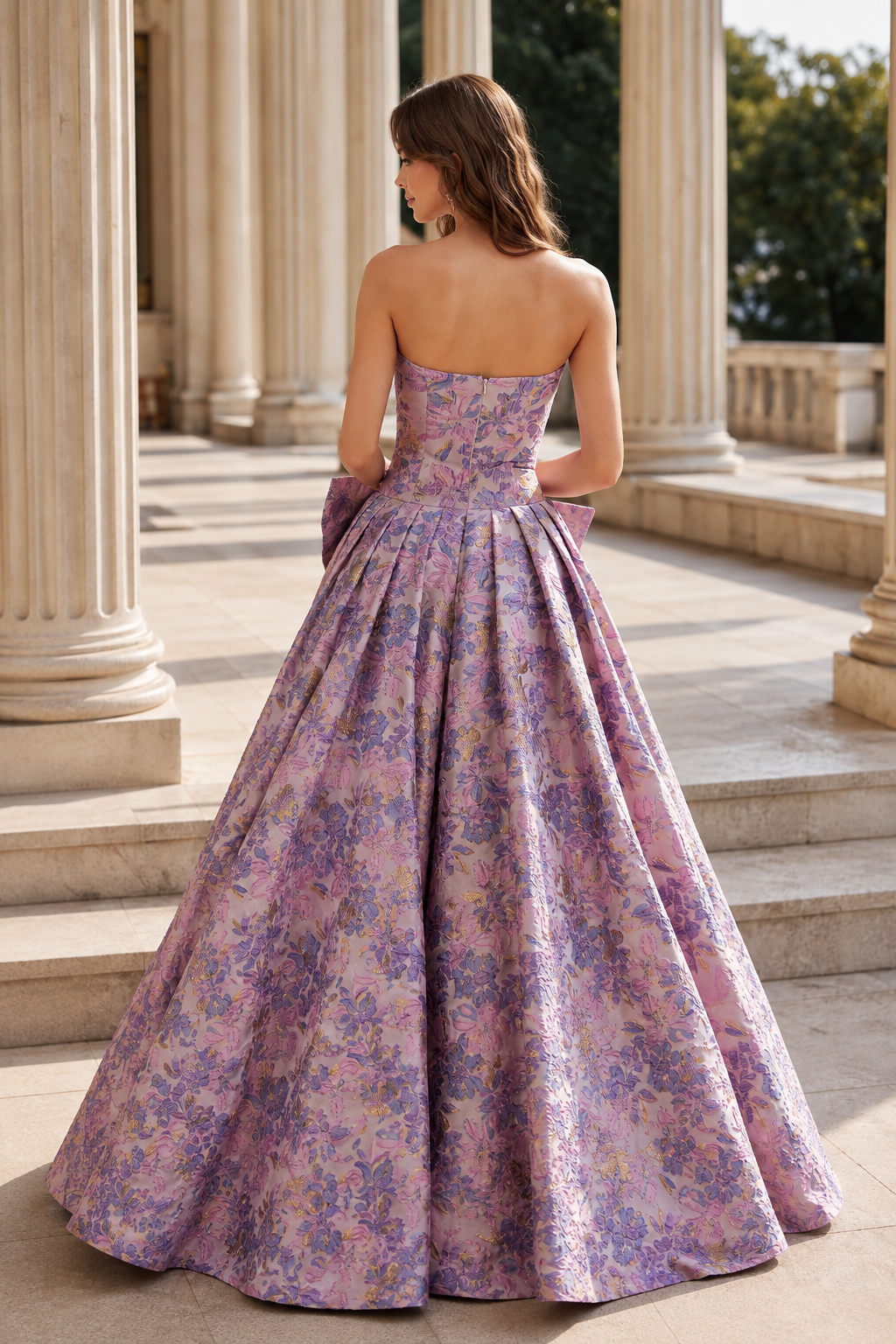 Marcella Bow Corset Ball Gown Prom Dress