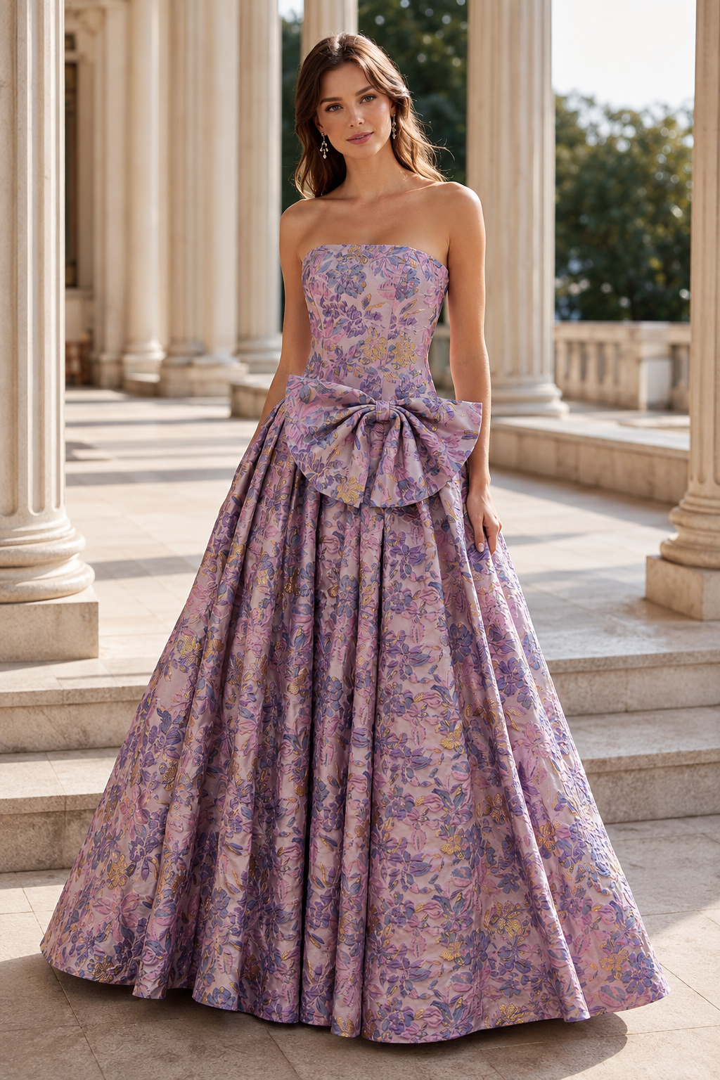 Marcella Bow Corset Ball Gown Prom Dress