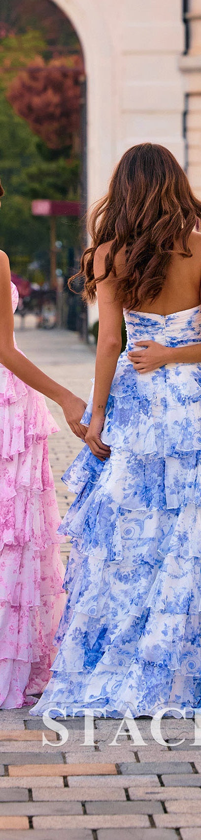 Doravine Strapless Tiered Ball Gown Prom Dress