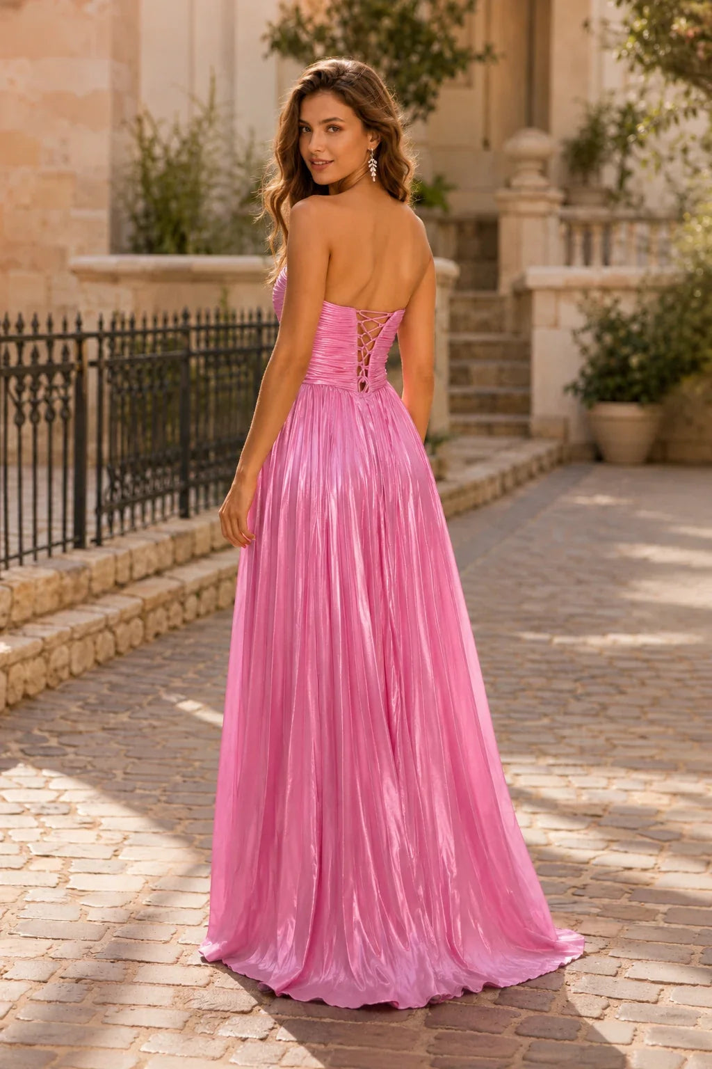 Jorria Strapless Embellished Ball Gown Prom Dress