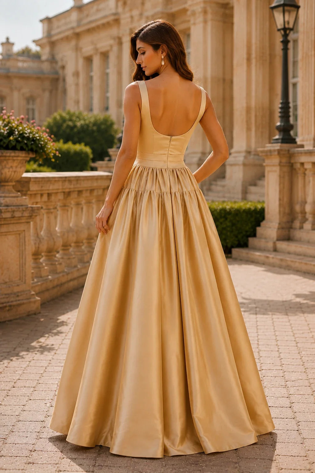 Isaselle Spaghetti-Strap Corset A-Line Gown Prom Dress