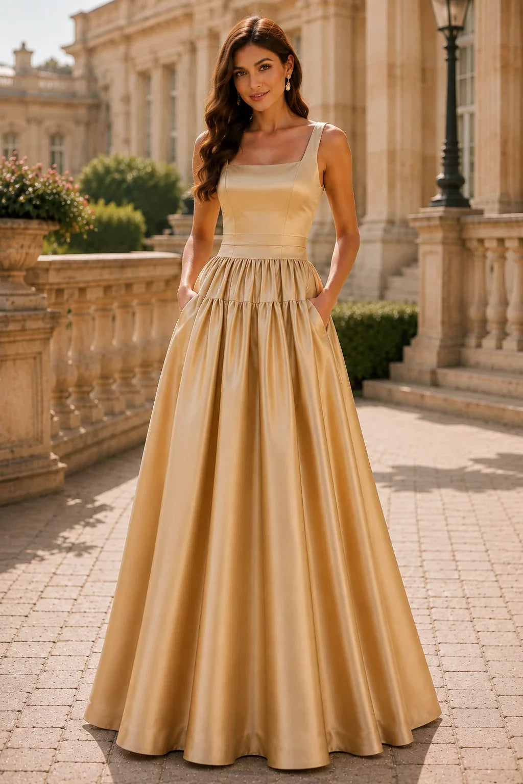 Isaselle Spaghetti-Strap Corset A-Line Gown Prom Dress