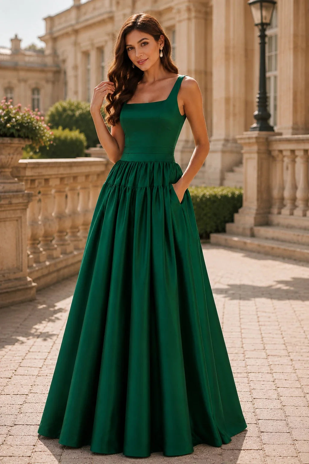 Isaselle Spaghetti-Strap Corset A-Line Gown Prom Dress