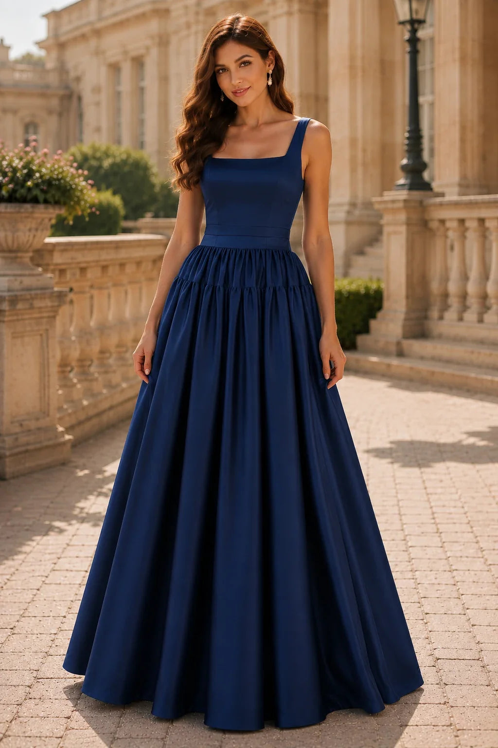 Isaselle Spaghetti-Strap Corset A-Line Gown Prom Dress