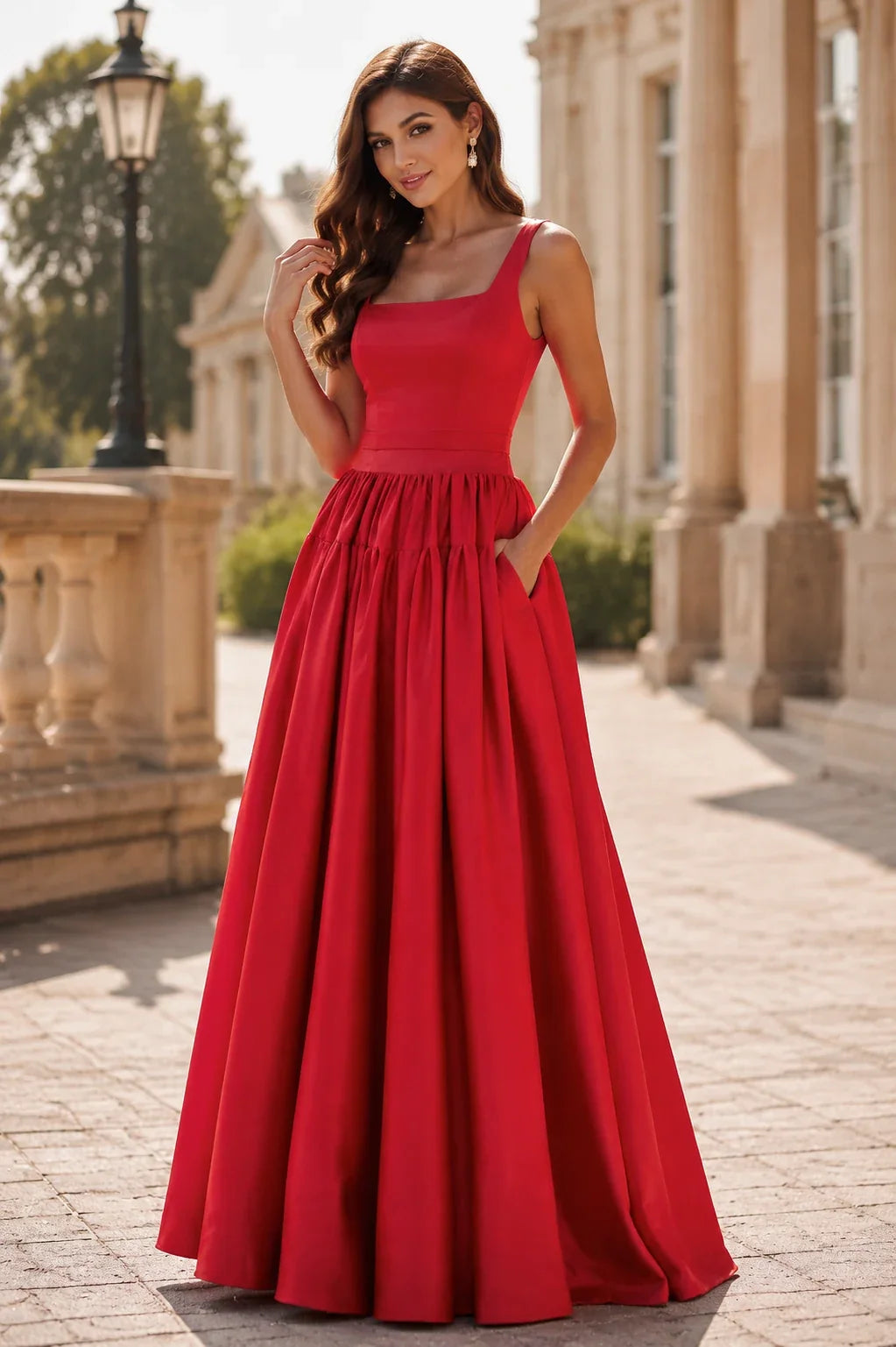 Isaselle Spaghetti-Strap Corset A-Line Gown Prom Dress