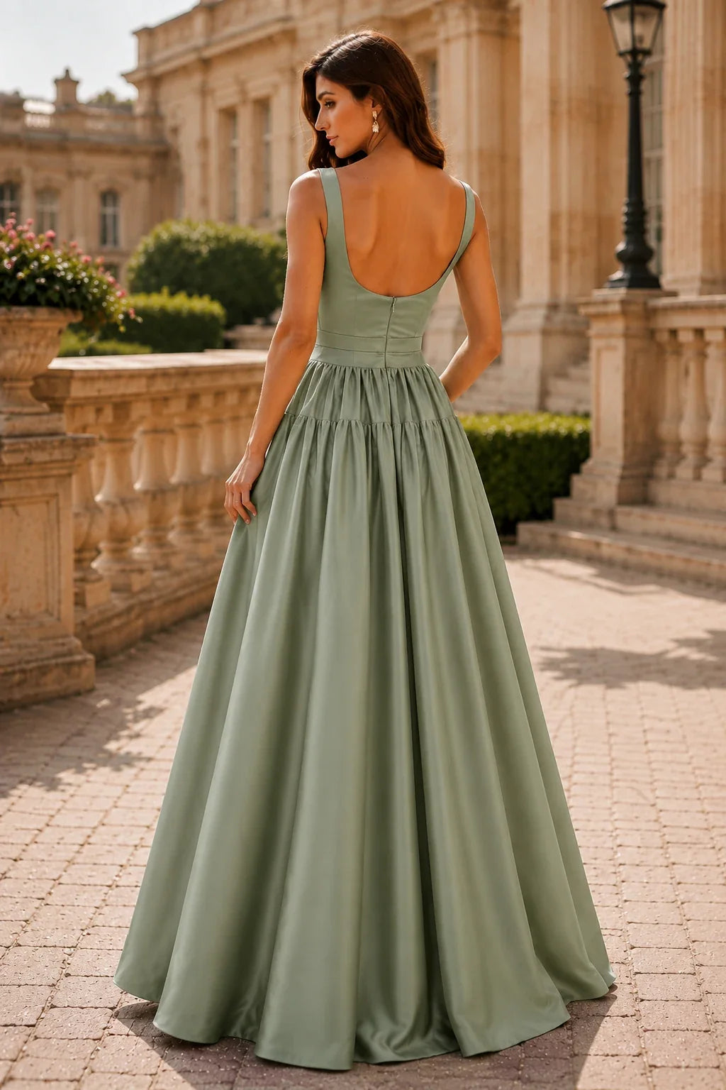 Isaselle Spaghetti-Strap Corset A-Line Gown Prom Dress