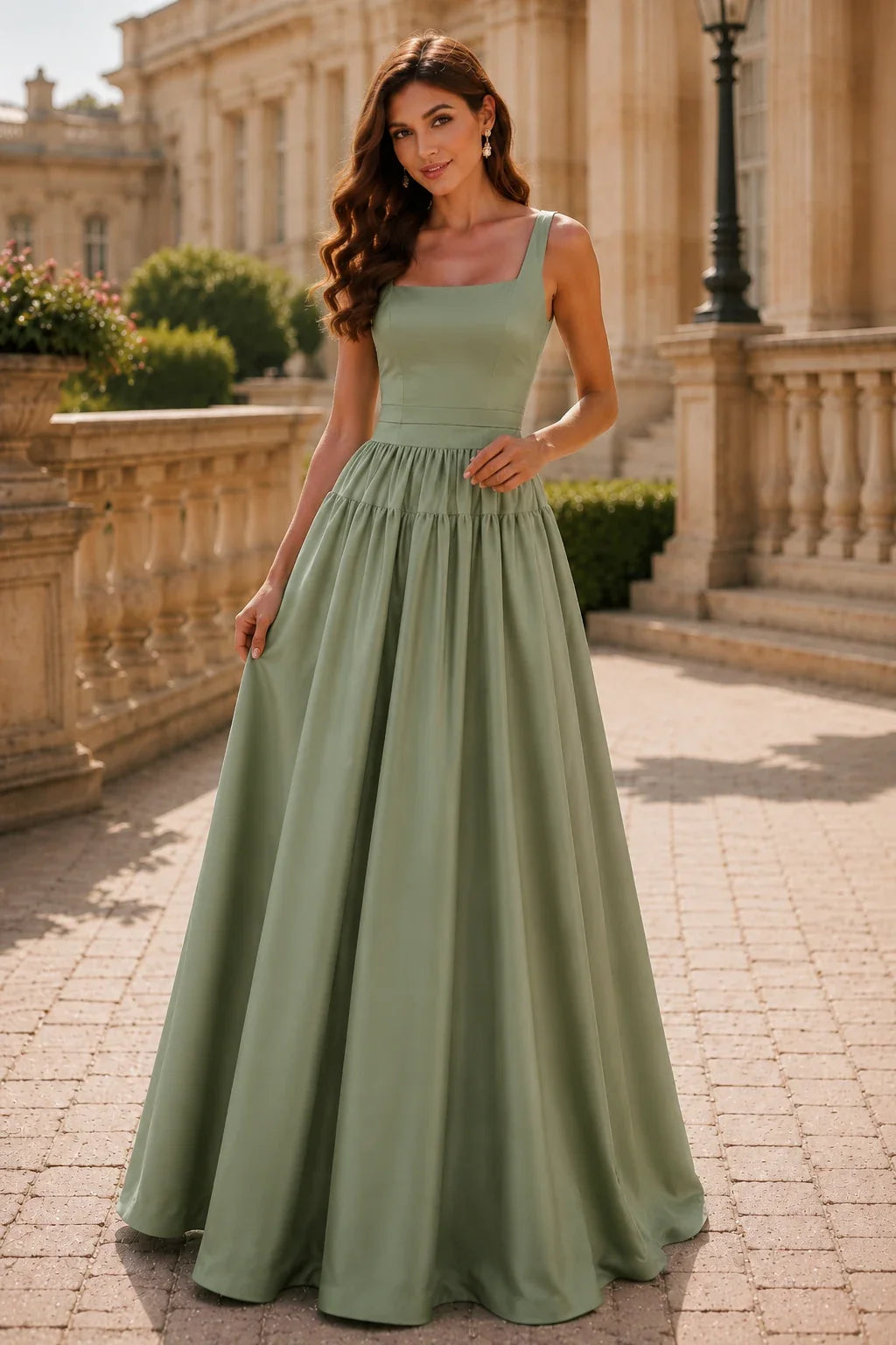 Isaselle Spaghetti-Strap Corset A-Line Gown Prom Dress