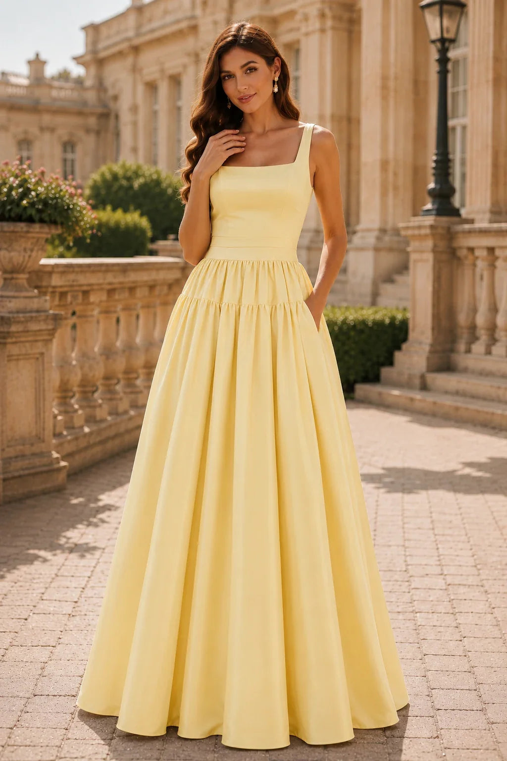 Isaselle Spaghetti-Strap Corset A-Line Gown Prom Dress