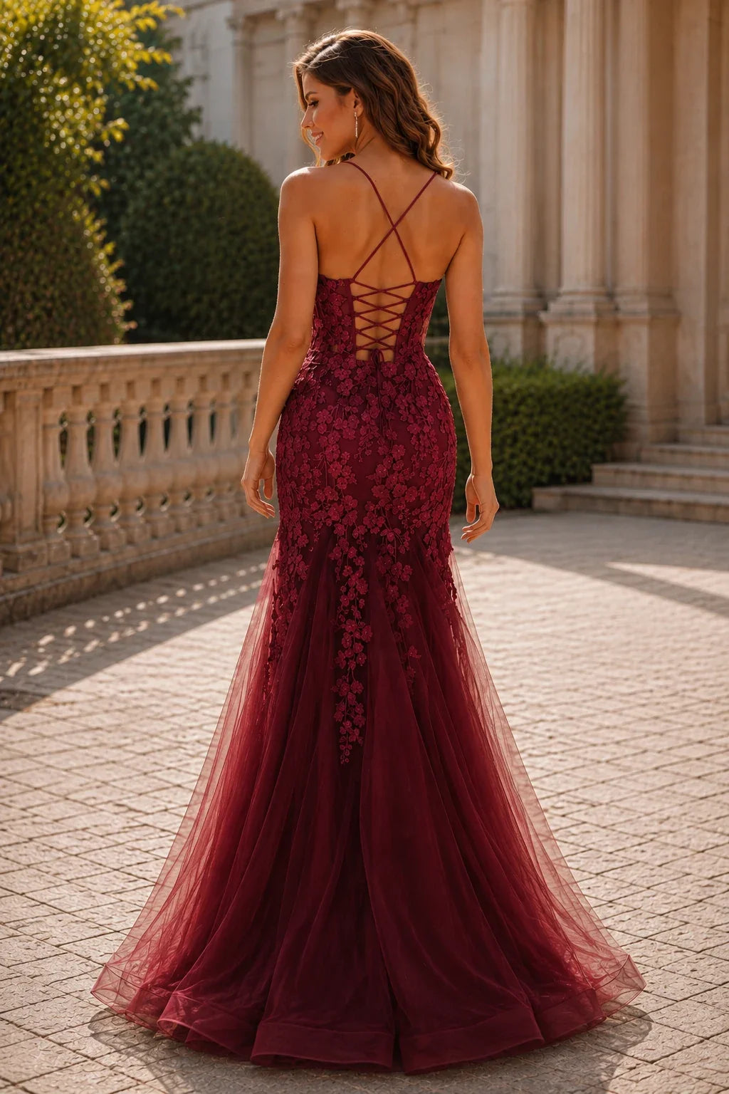 Isathia Seafoam Embellished Mermaid Gown Prom Dress