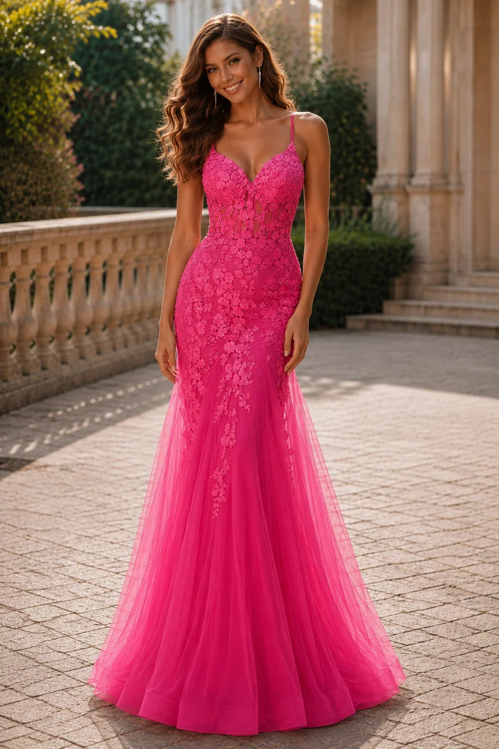 Isathia Seafoam Embellished Mermaid Gown Prom Dress
