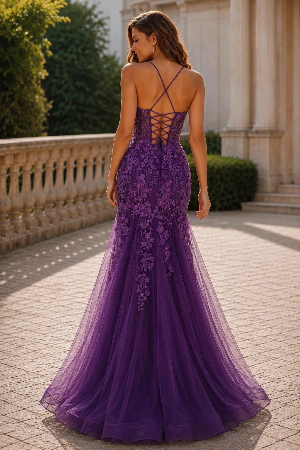 Isathia Seafoam Embellished Mermaid Gown Prom Dress