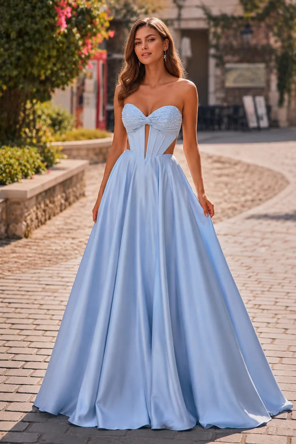 Helrienne Light Strapless Corset Ball Gown Prom Dress