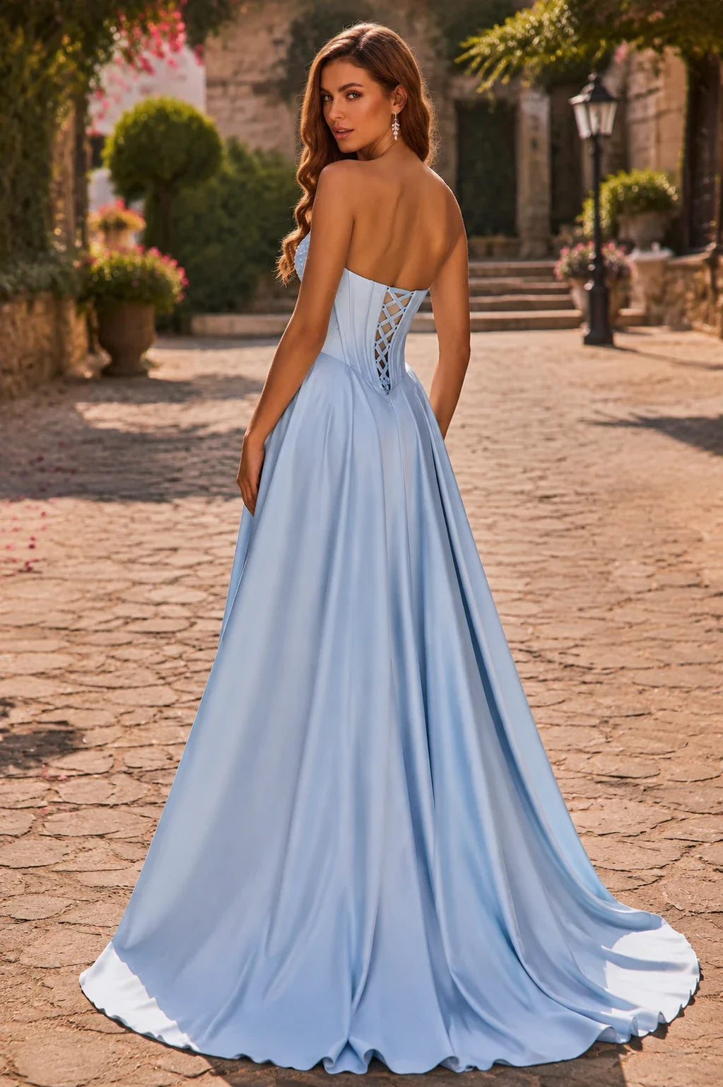 Helrienne Light Strapless Corset Ball Gown Prom Dress