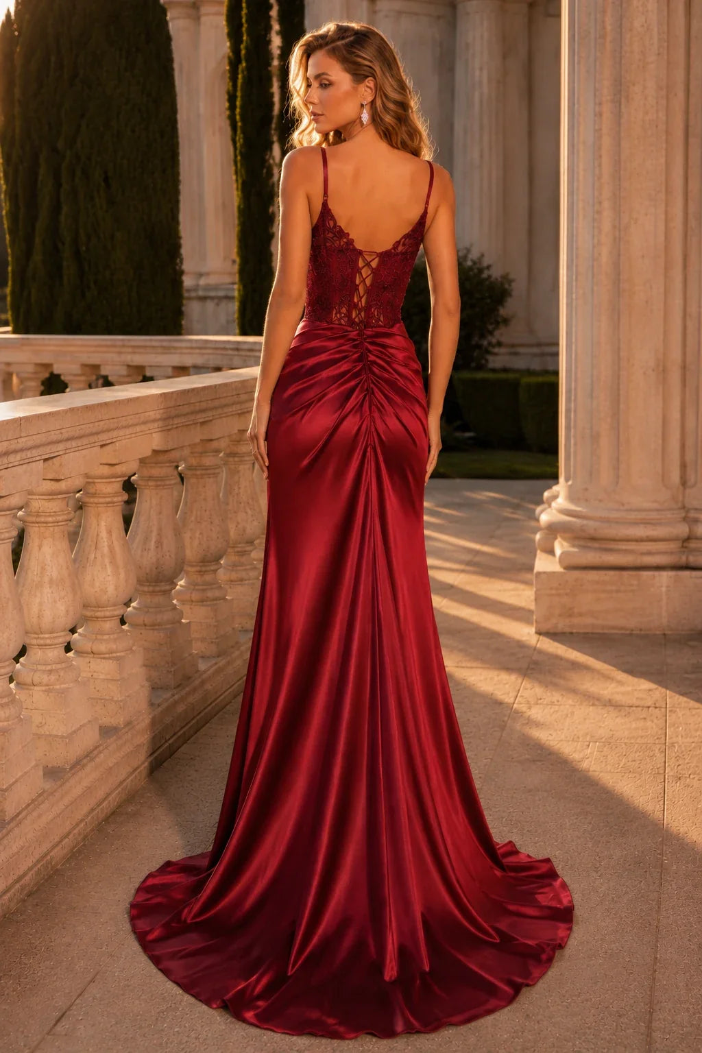 Heldelle Sweetheart Fitted Gown with Slit Prom Dress