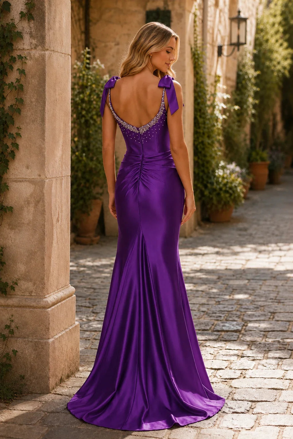 Kaldora One-Shoulder Ruched Mermaid Prom Dress