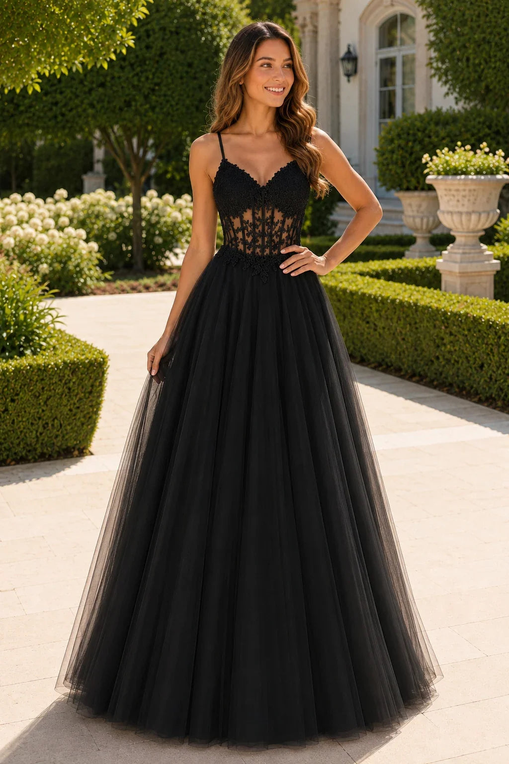 Solara Sweetheart Corset Tulle Ball Gown Prom Dress