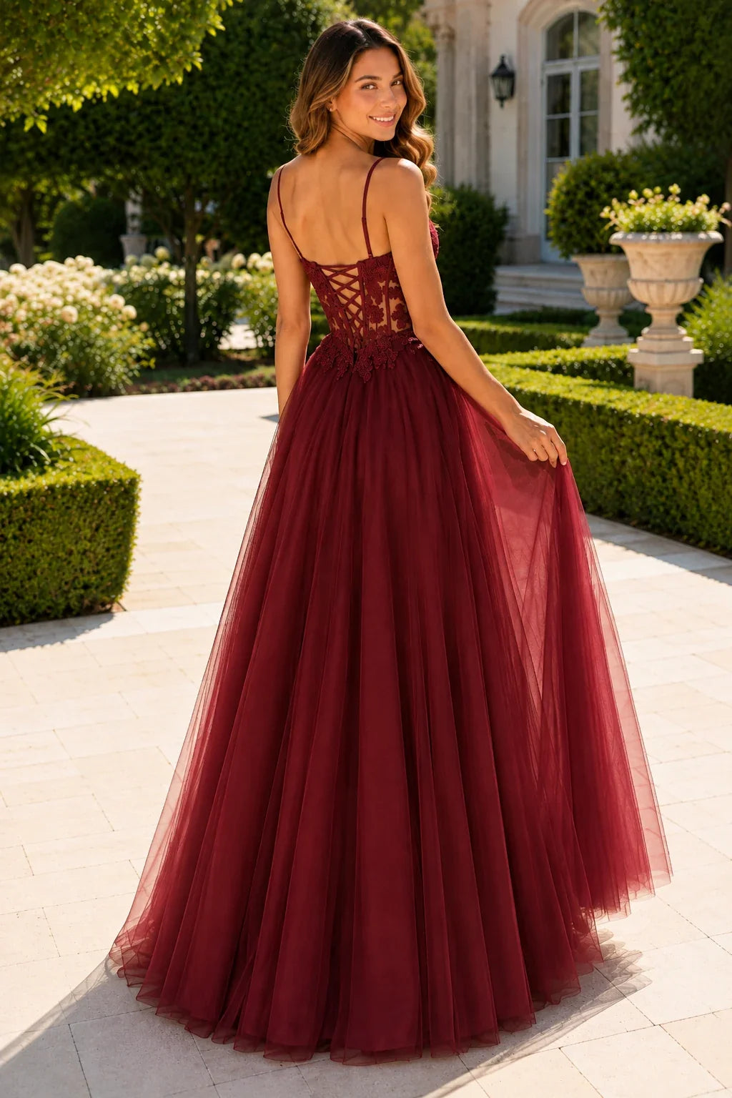 Solara Sweetheart Corset Tulle Ball Gown Prom Dress