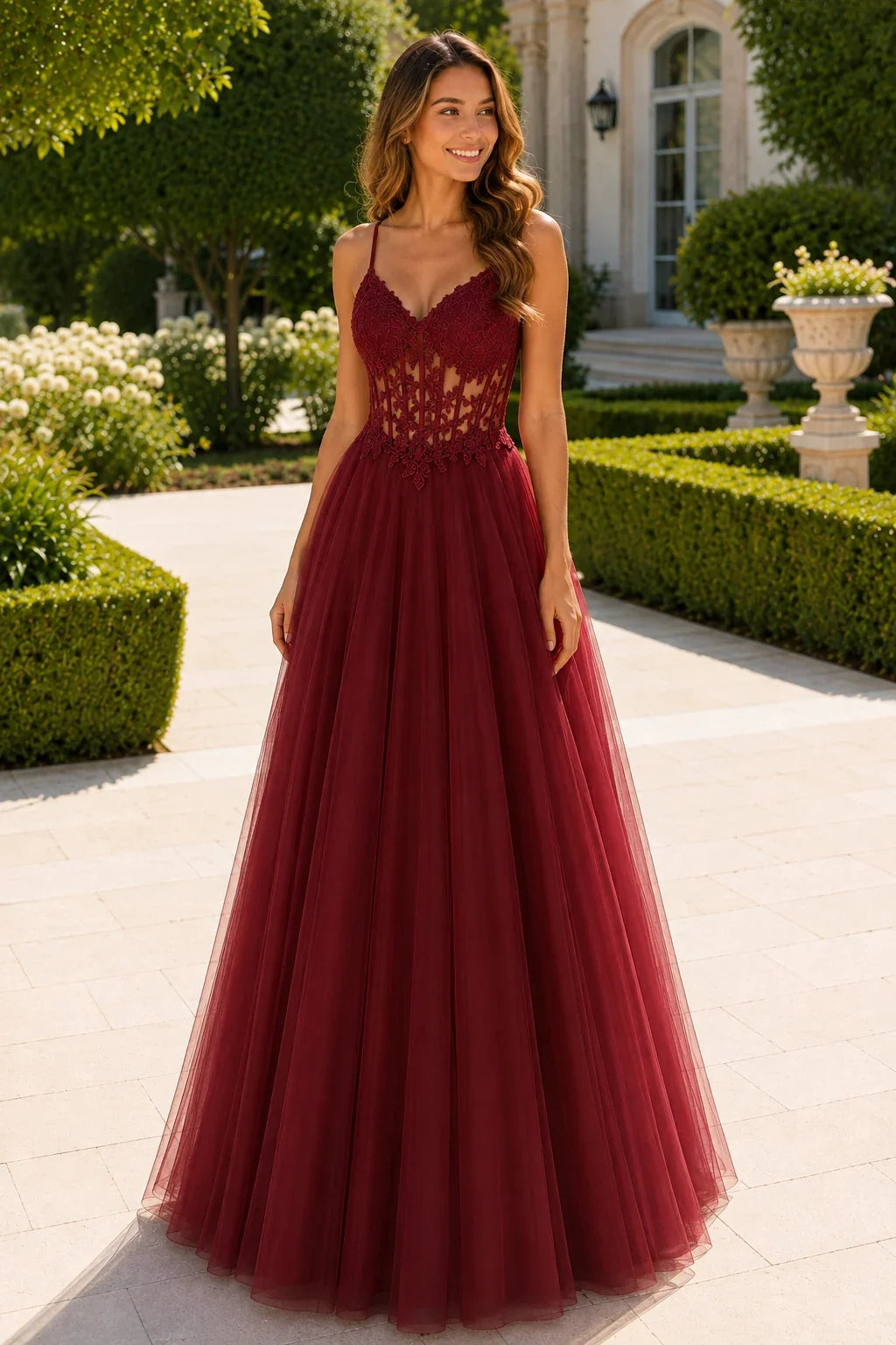 Solara Sweetheart Corset Tulle Ball Gown Prom Dress