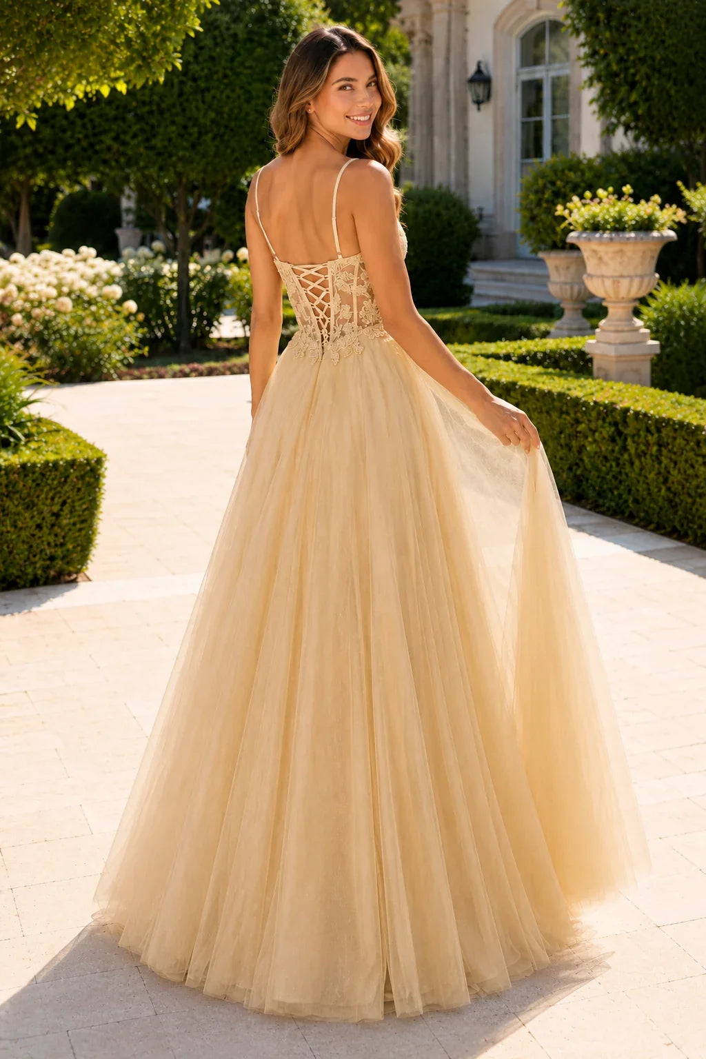 Solara Sweetheart Corset Tulle Ball Gown Prom Dress