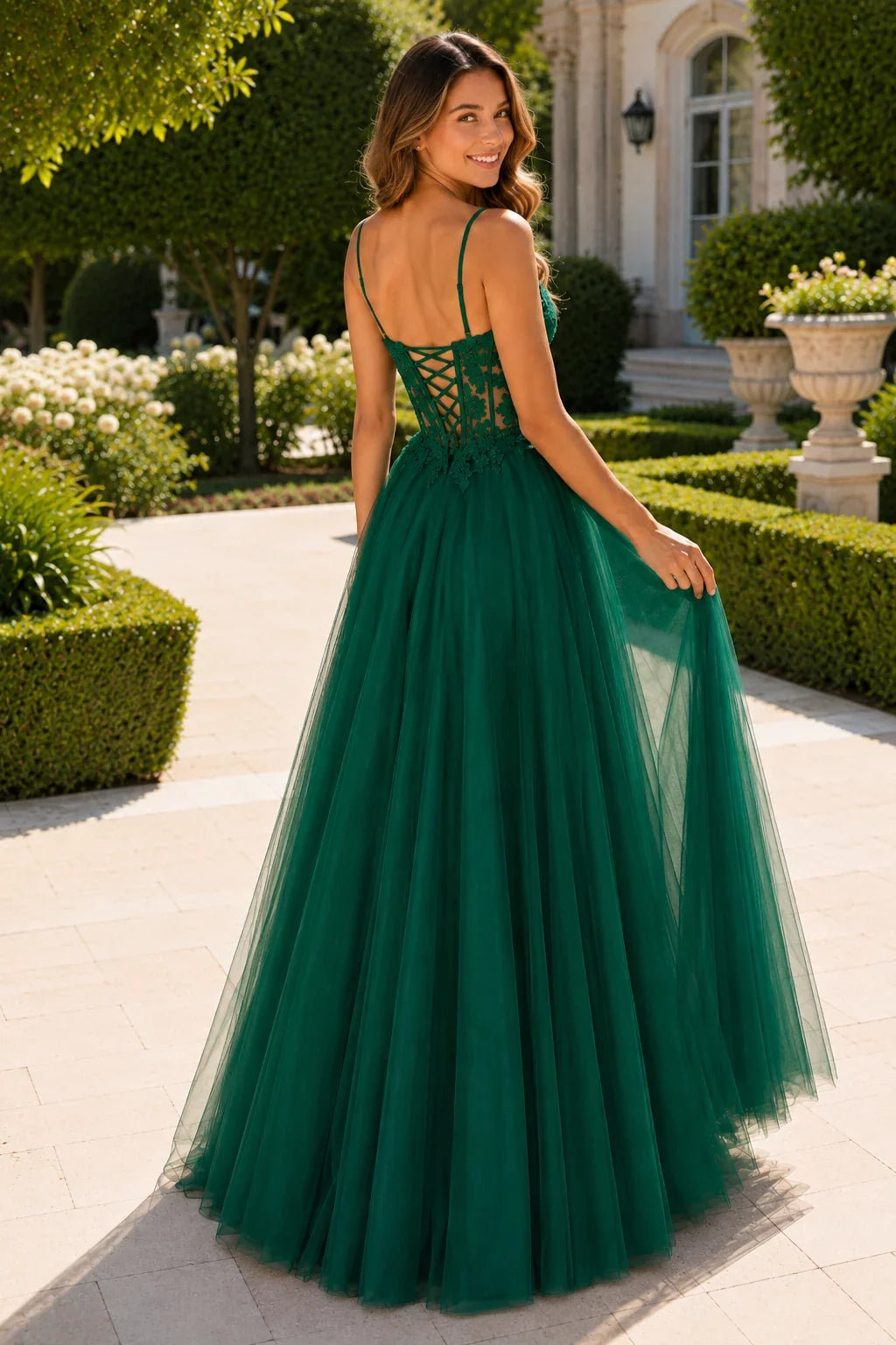 Solara Sweetheart Corset Tulle Ball Gown Prom Dress