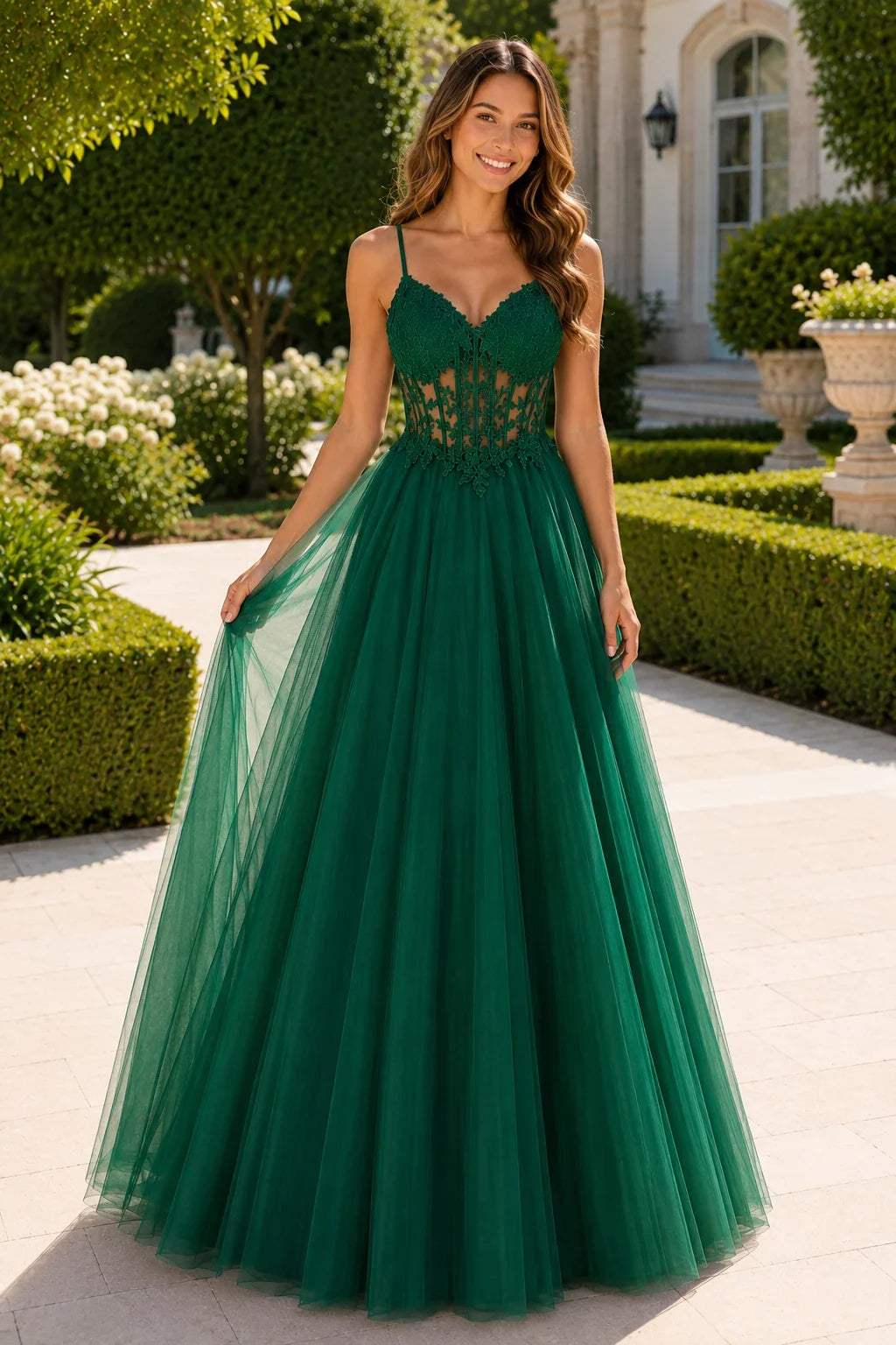 Solara Sweetheart Corset Tulle Ball Gown Prom Dress