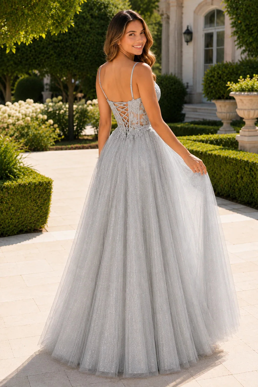 Solara Sweetheart Corset Tulle Ball Gown Prom Dress