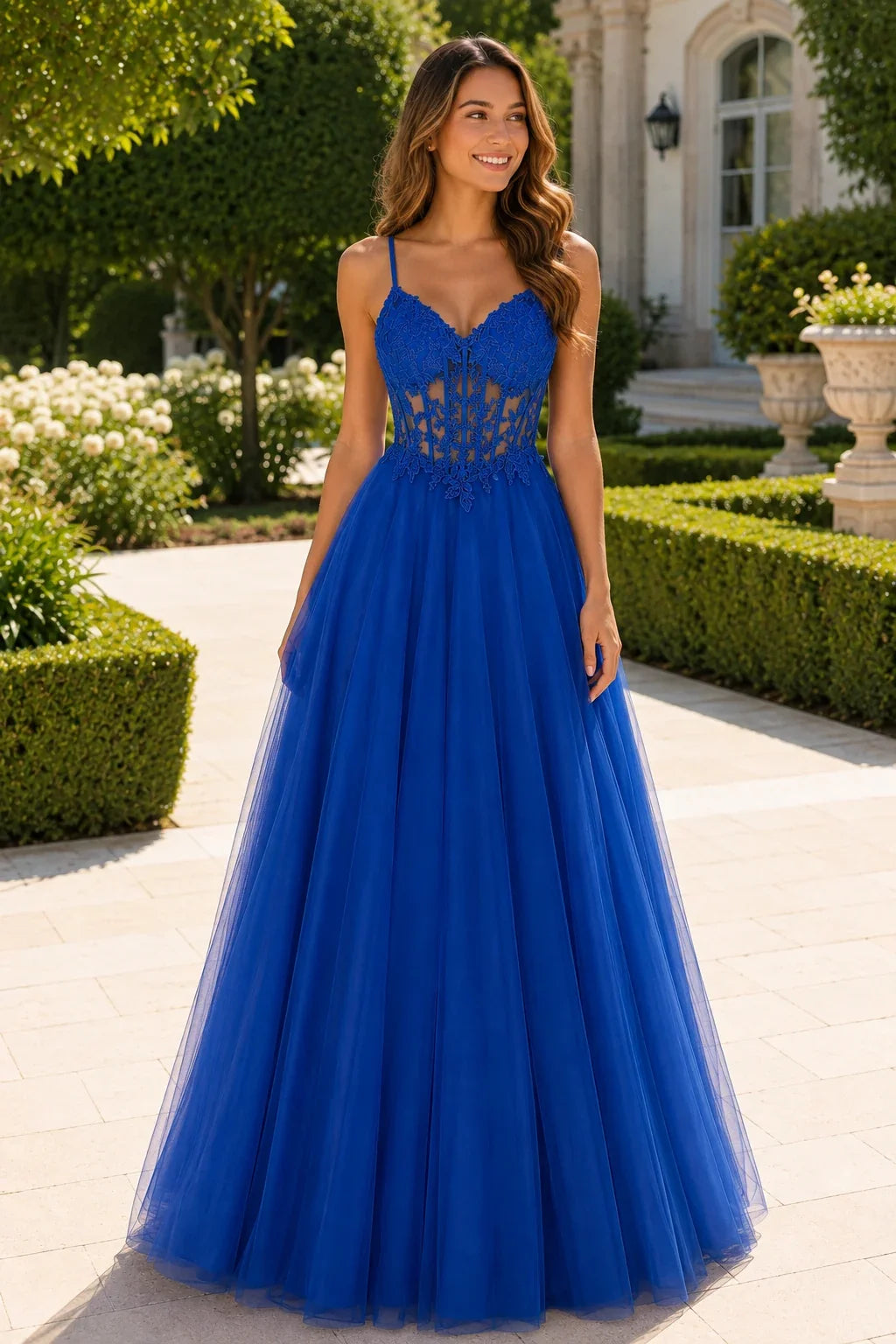 Solara Sweetheart Corset Tulle Ball Gown Prom Dress