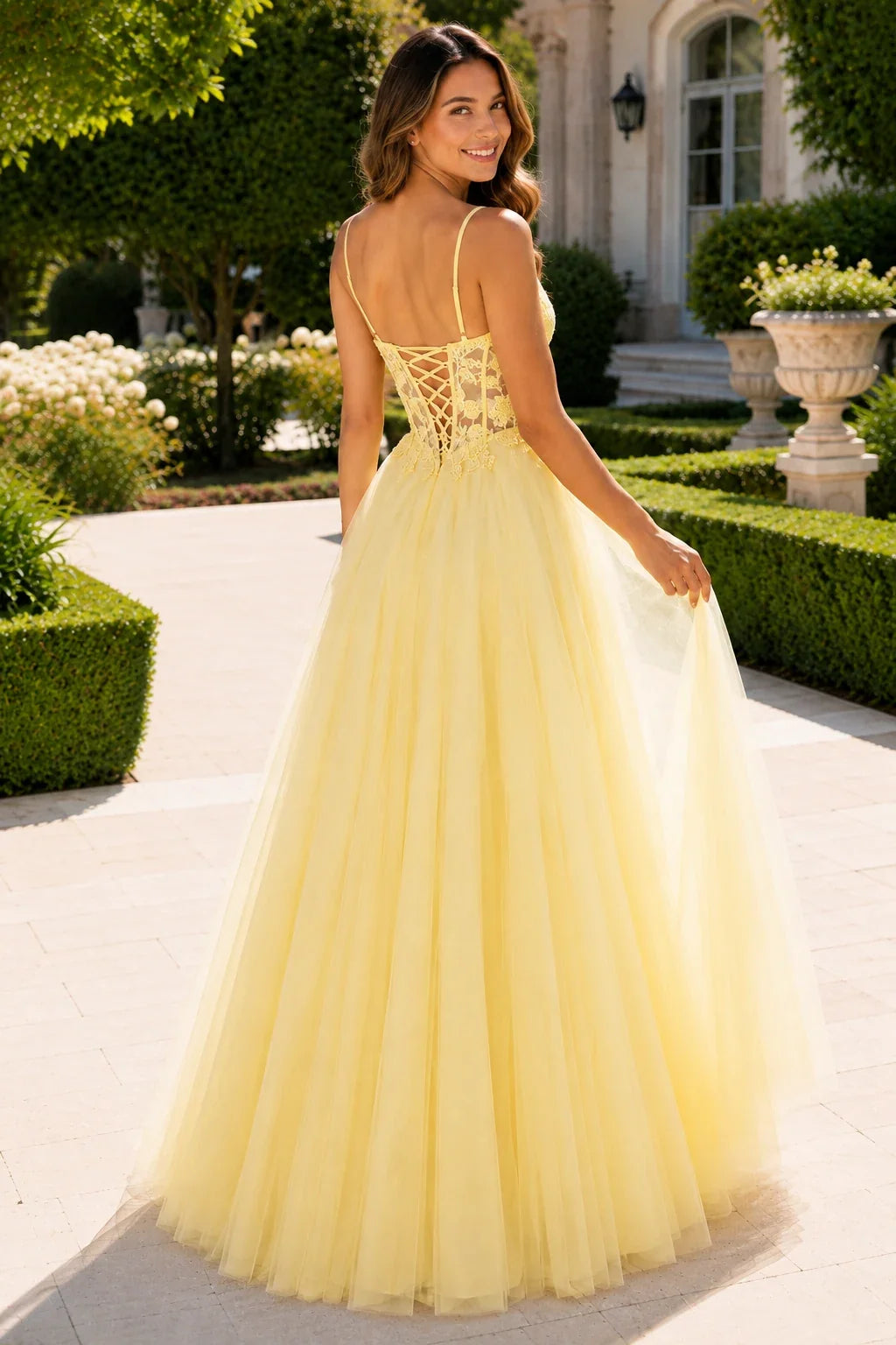 Solara Sweetheart Corset Tulle Ball Gown Prom Dress