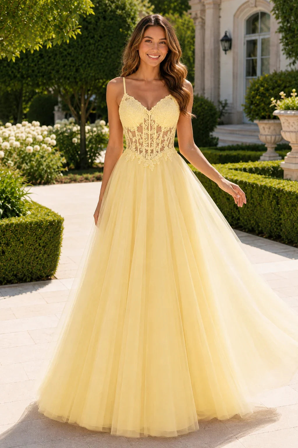 Solara Sweetheart Corset Tulle Ball Gown Prom Dress