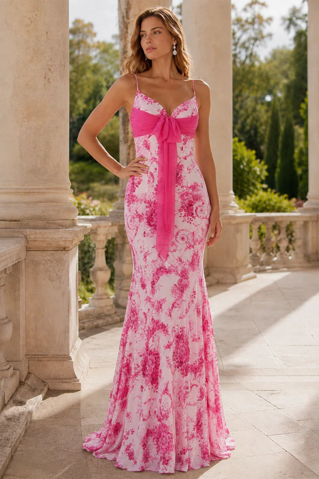 Seraphine Strapless Floral Mermaid Prom Dress