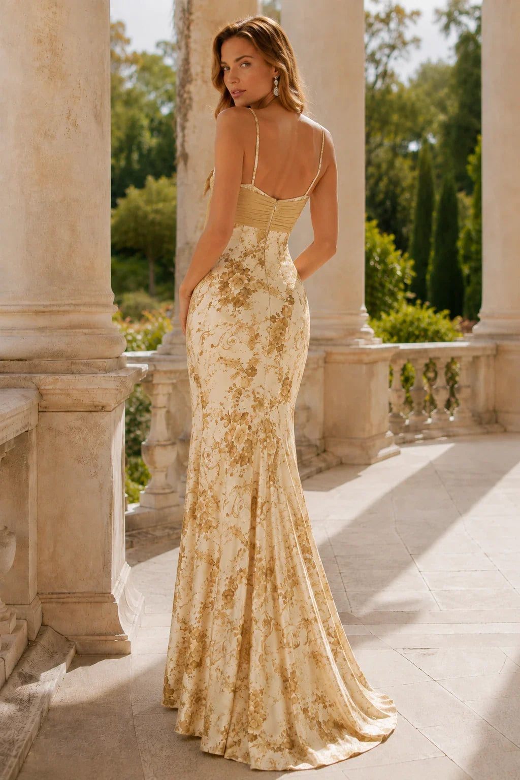 Seraphine Strapless Floral Mermaid Prom Dress