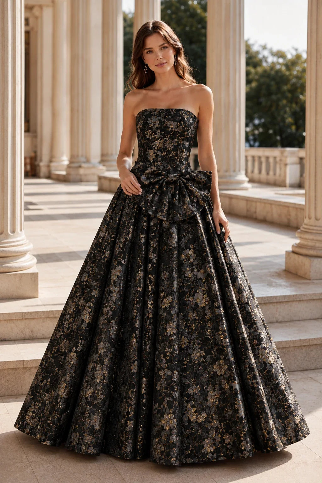 Marcella Bow Corset Ball Gown Prom Dress