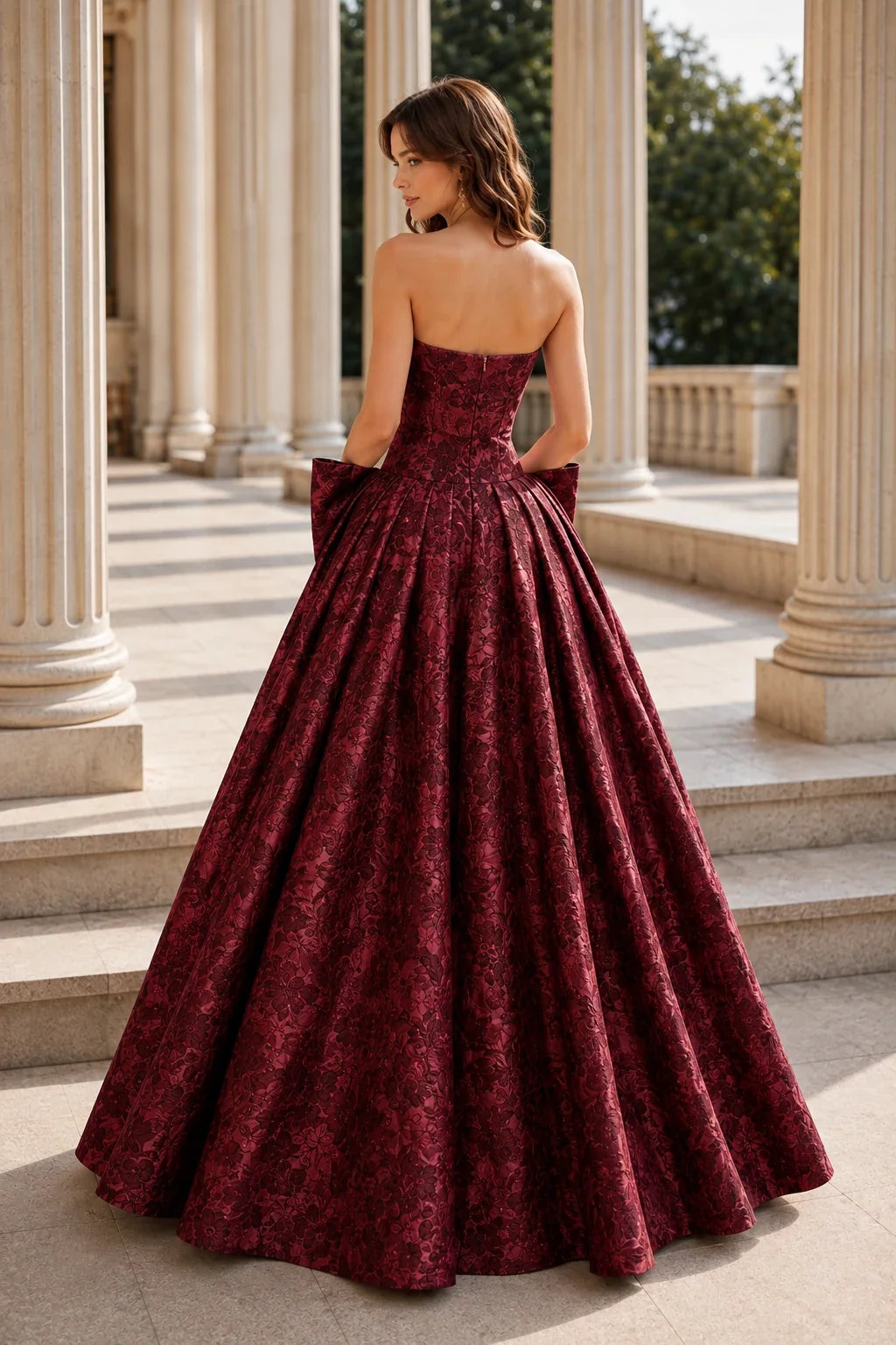 Marcella Bow Corset Ball Gown Prom Dress