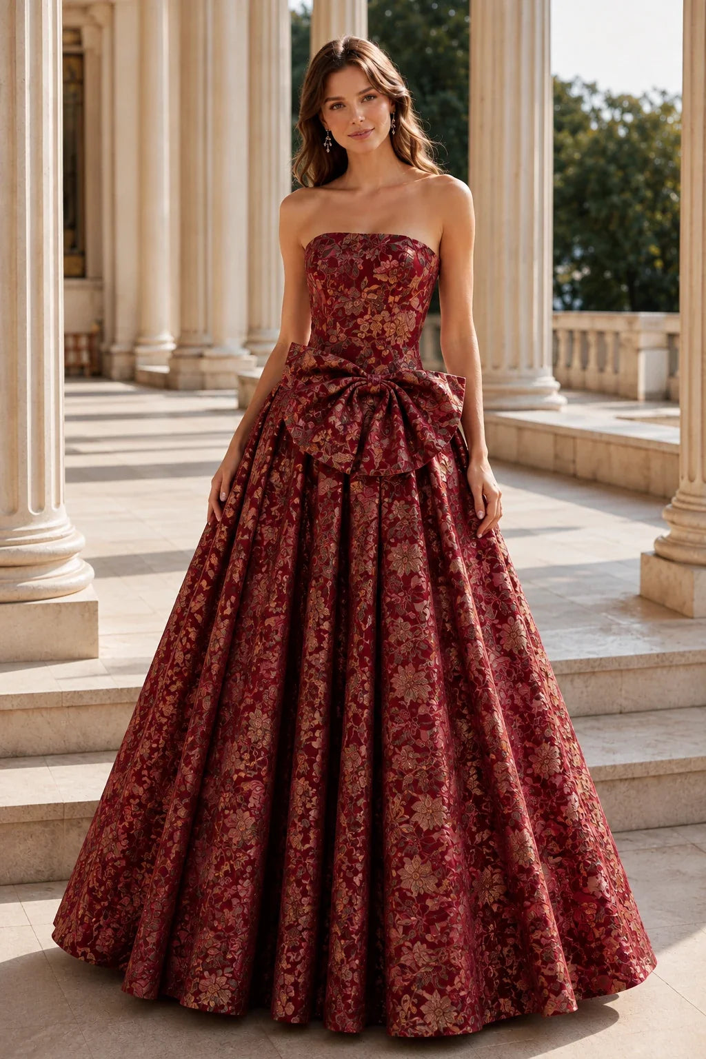 Marcella Bow Corset Ball Gown Prom Dress