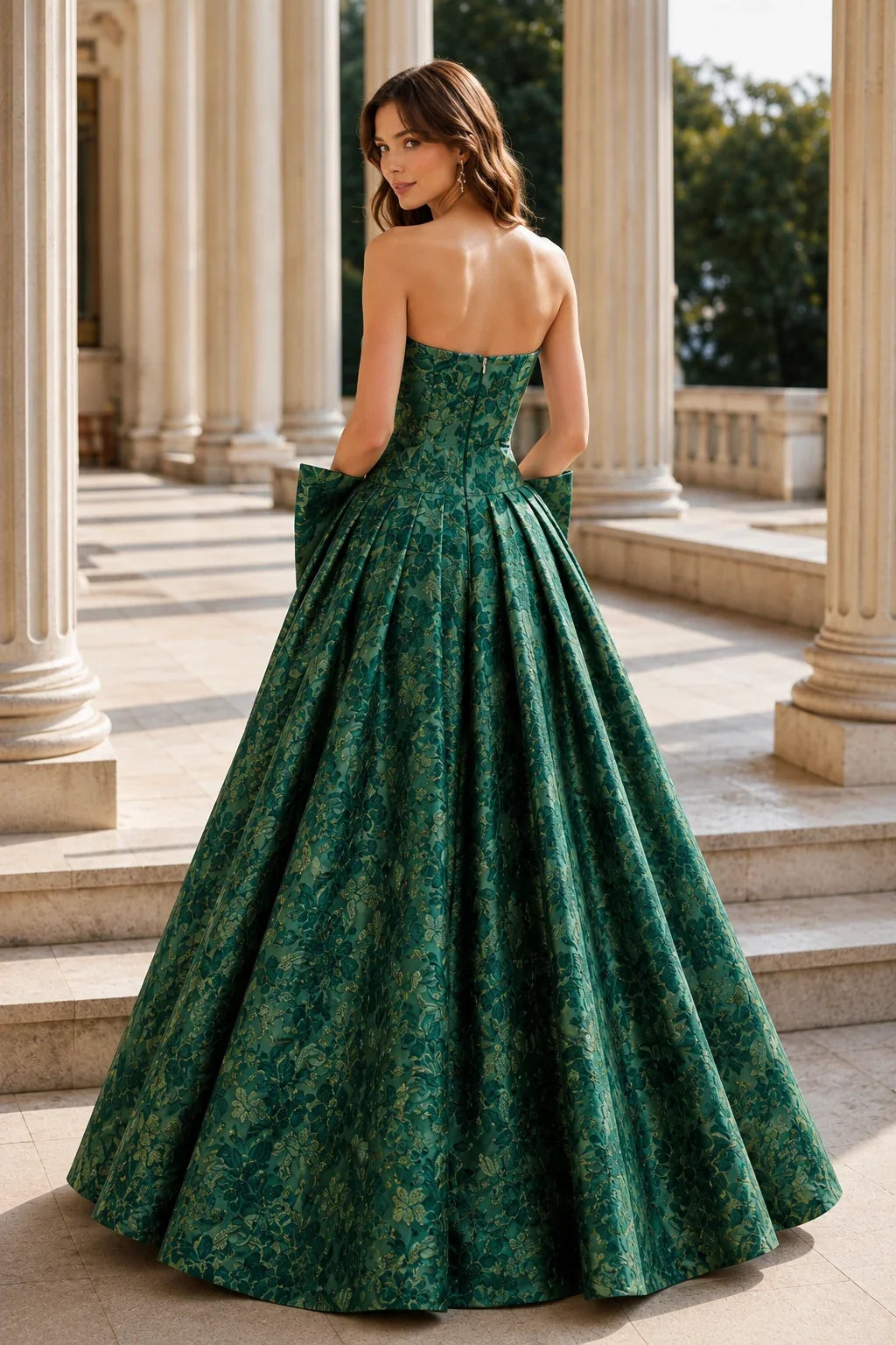 Marcella Bow Corset Ball Gown Prom Dress