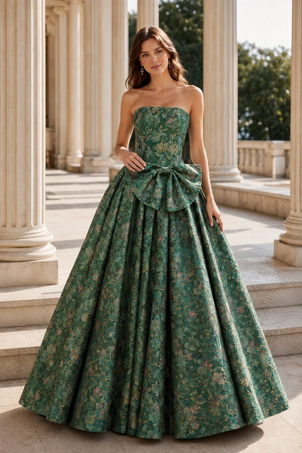 Marcella Bow Corset Ball Gown Prom Dress