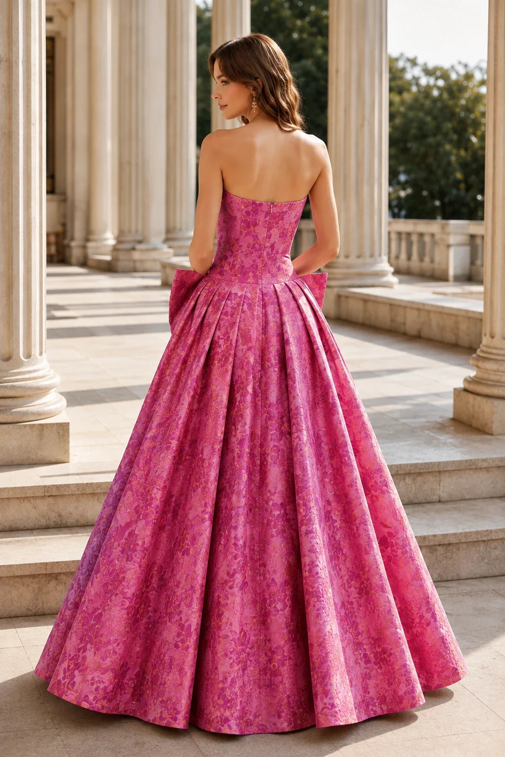 Marcella Bow Corset Ball Gown Prom Dress