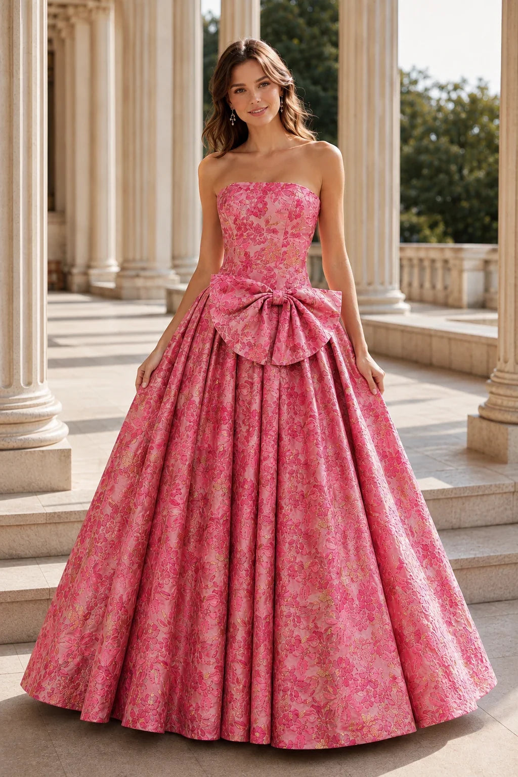 Marcella Bow Corset Ball Gown Prom Dress