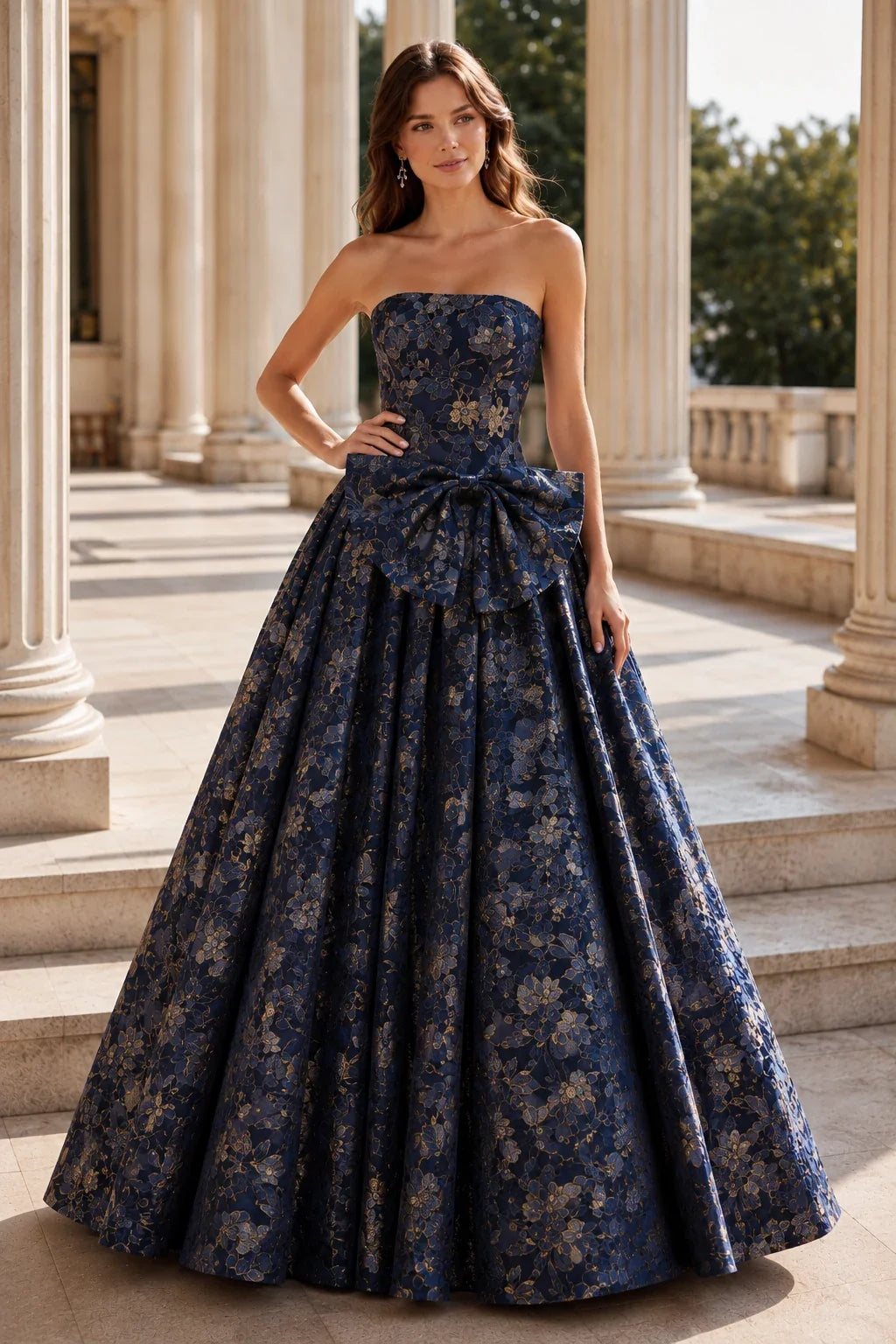 Marcella Bow Corset Ball Gown Prom Dress