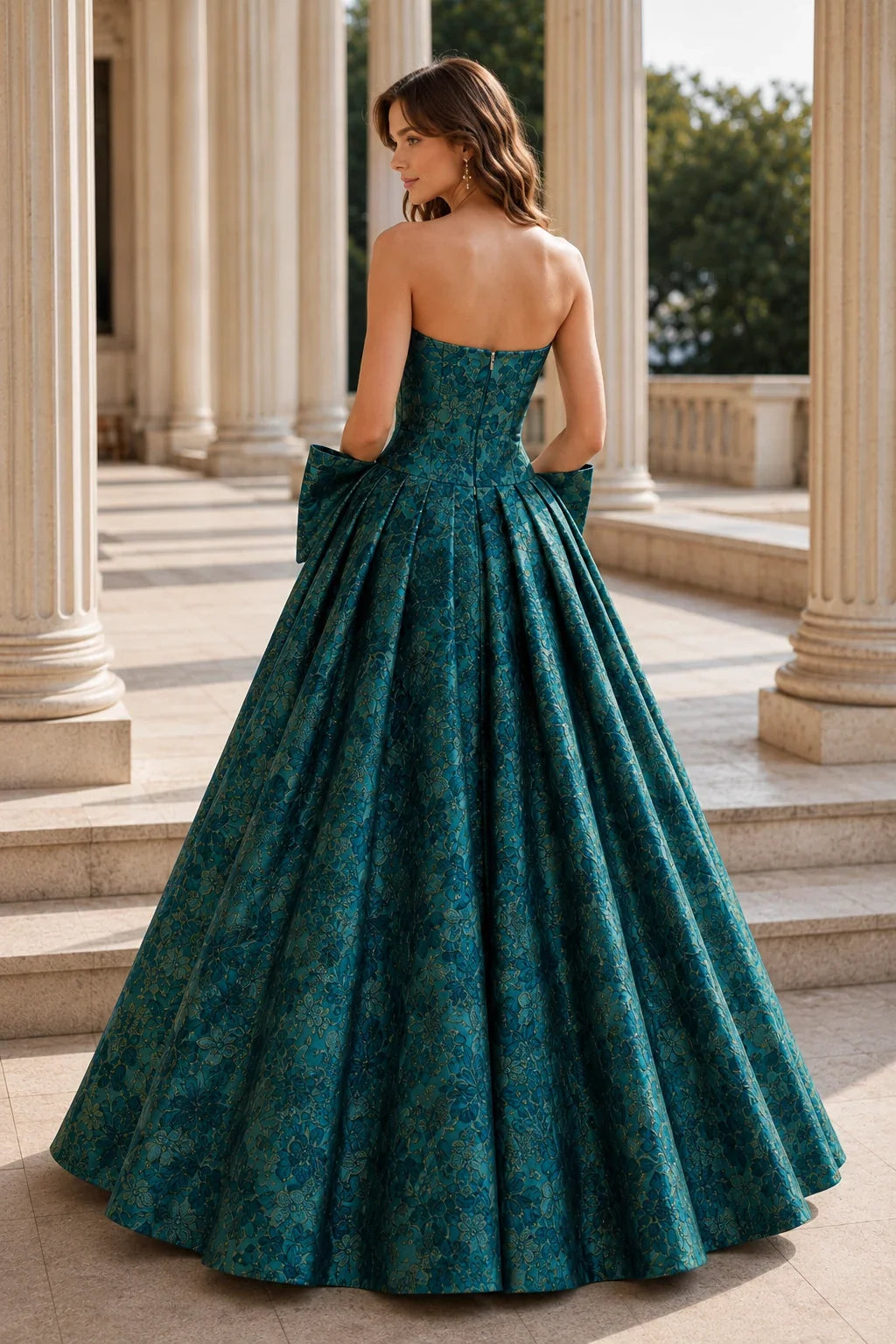 Marcella Bow Corset Ball Gown Prom Dress