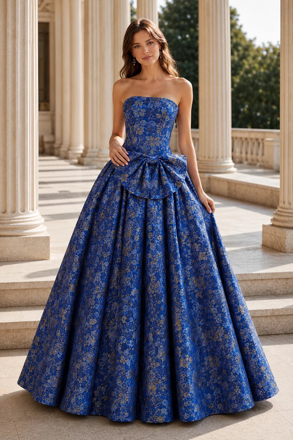 Marcella Bow Corset Ball Gown Prom Dress