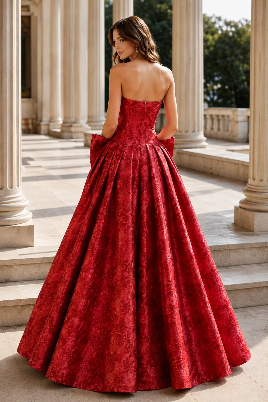 Marcella Bow Corset Ball Gown Prom Dress