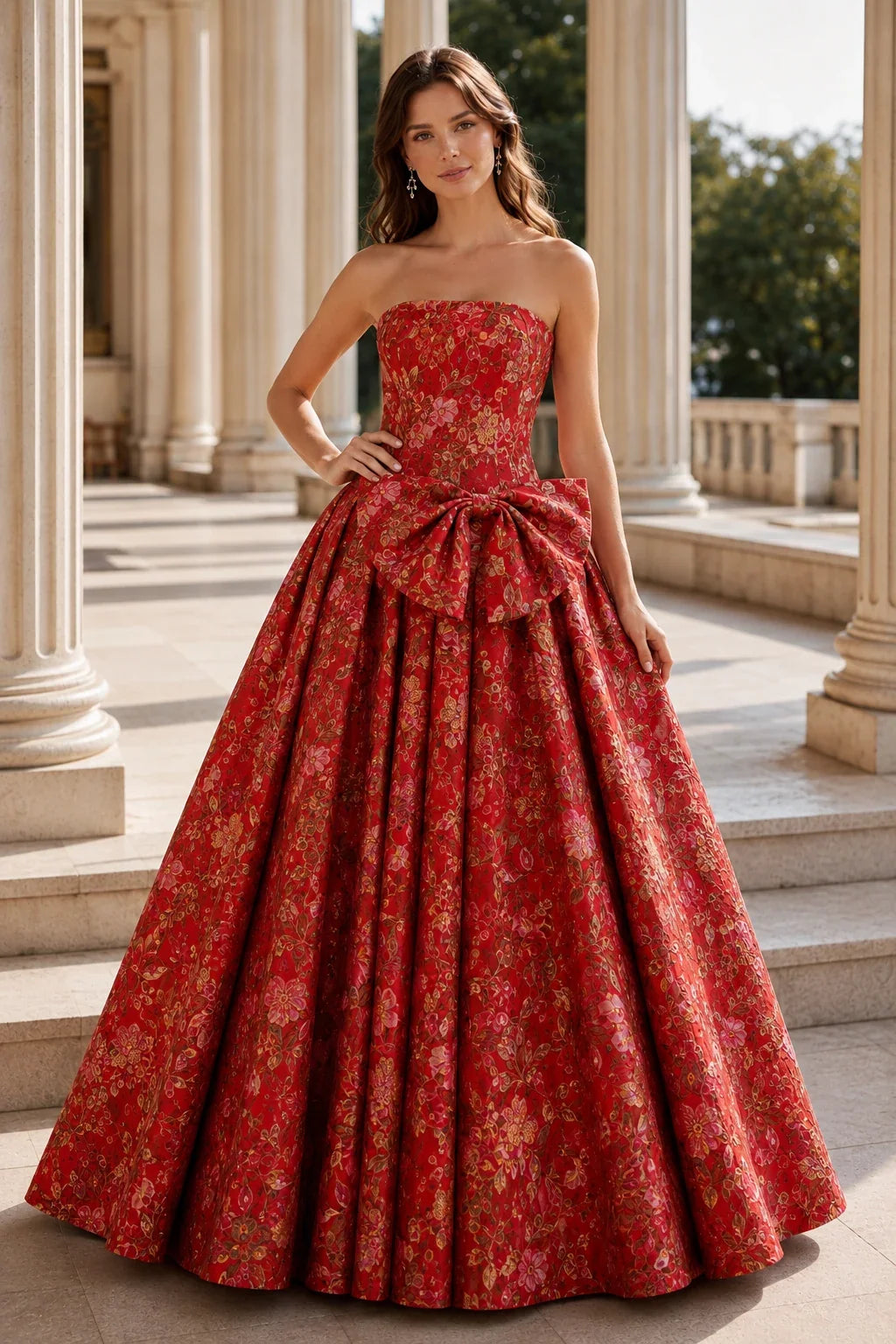 Marcella Bow Corset Ball Gown Prom Dress